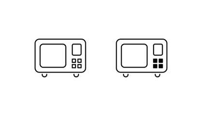 Microwave Oven icon design with white background stock illustration