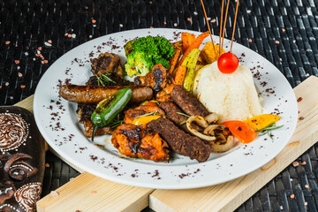 Egyptian rice and grills