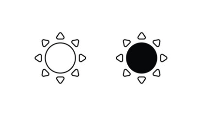 Sun icon design with white background stock illustration