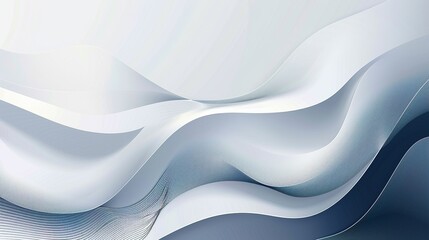 Fototapeta premium futuristic abstract silver background with waves and light effects