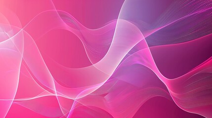 abstract pink background with waves and light effects