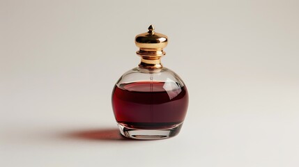 a small elegant perfume bottle with a gold atomizer