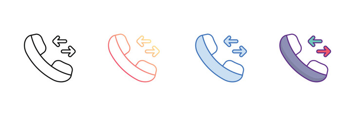 Phone Call icon design with white background stock illustration