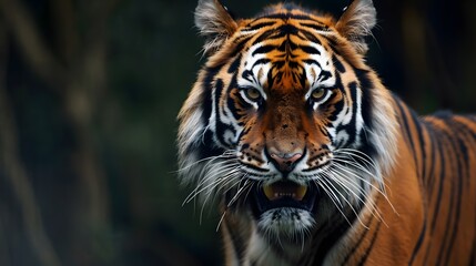 Fototapeta premium tiger head. 