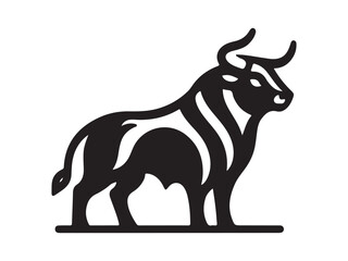 Bull Logo Design Icon Symbol Vector Template