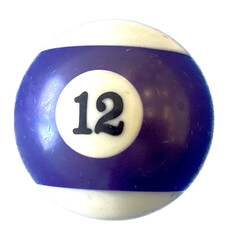 Purple 12 Ball - Classic Billiard Pool Ball with Number 12