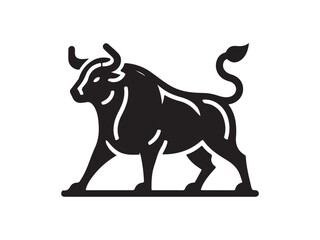 Bull logo design icon symbol vector template.

