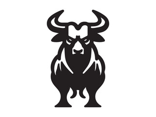 black and white bull