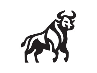 Bull Logo Design Icon Symbol Vector Template