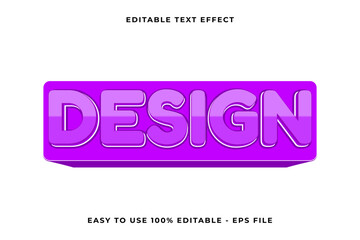 Design Editable text effect 3d Trendy template style vintage vector