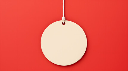 blank tag on red background