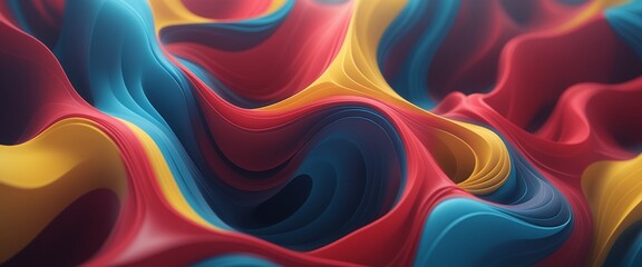 Wavy Flowing Abstract Colorful Dynamic Fluid Undulating Vibrant Intricate Background Wallpaper