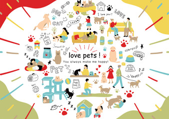 ペットとの暮らしを楽しむ人達