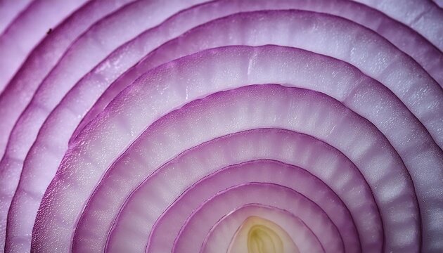 Close-Up of Sliced Purple Onion Layers