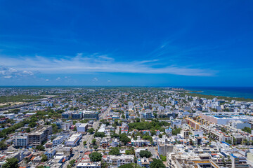aerial view of Playa del Carmen, Mexico