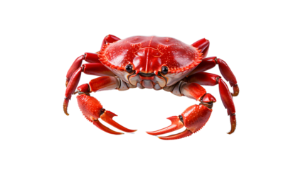 Red crab isolated on white background