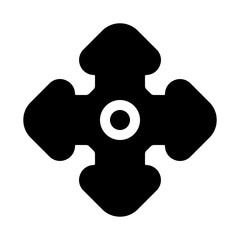 intersection icon with glyph style, perfect for user interface projects