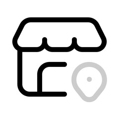 store location icon with duoline style, perfect for user interface projects