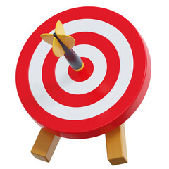 target achievement 3d healthy lifestyle icon illustration