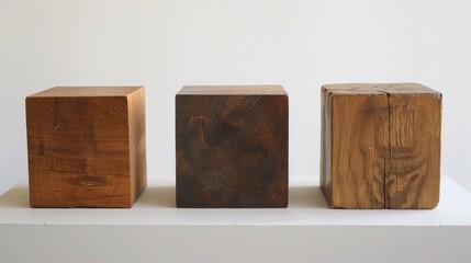 3 Blocks Made of Wood