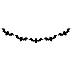 cute halloween bat bunting illustration 