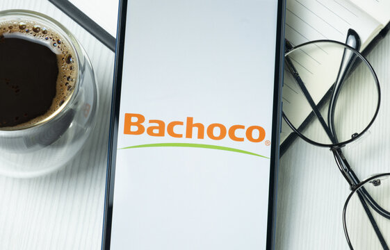 New York, USA - 21 June 2024: Bachoco Logo on Phone Screen, Company Icon