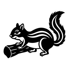Squirrel icon silhouette vector Illustration.