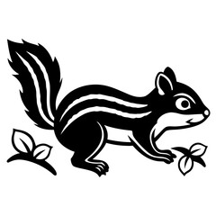 Squirrel icon silhouette vector Illustration.