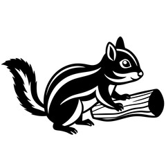 Squirrel icon silhouette vector Illustration.