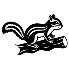Squirrel icon silhouette vector Illustration.