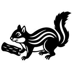 Squirrel icon silhouette vector Illustration.