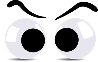 Cross-eyed googly eyes with funny expression © Arob Media