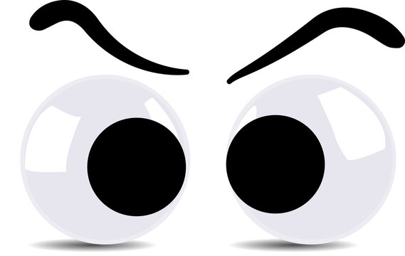 Cross-eyed googly eyes with funny expression