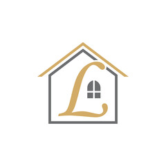 Letter L Real Estate Logo 025