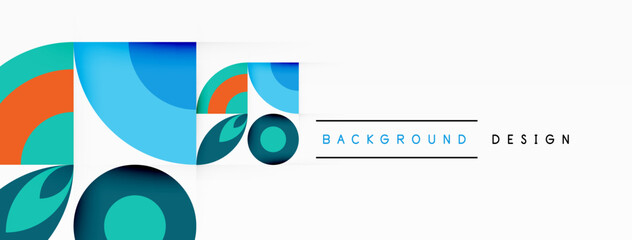 Circles and petals. Geometric beautiful abstract minimal template for Wallpaper, Banner, Background, Card, Book Illustration, landing page