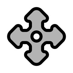 intersection icon with duotone style, perfect for user interface projects