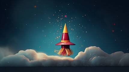 Concept of learning, education and graduation with copy space