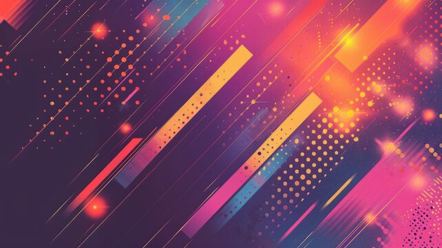 Abstract art of binary code and digital waves in vibrant colorful color. Digital art of coding engineering prompt or programing software with neon color. Data and technology concept for poster. AIG53F