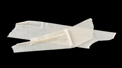 adhesive paper , masking tape isolated on black background