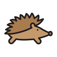 Hedgehog Vector Filled Icon Design