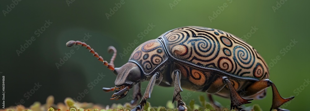 Poster 17. a beetle with intricate patterns on its shell