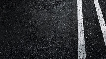 Fototapeta premium asphalt road with white lines