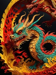 Chinese Dragon Sculpture.