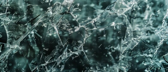 Naklejka premium Panoramic close-up, high detail scan of acid-etched glass material, Generative AI