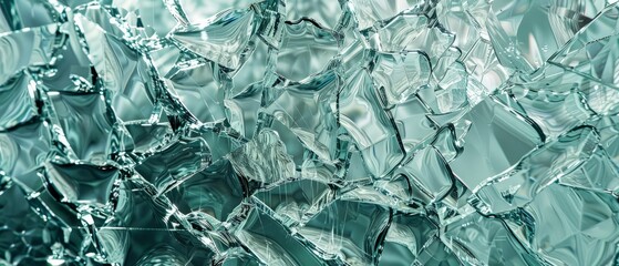 Obraz premium Panoramic close-up, high detail scan of laminated glass material, Generative AI