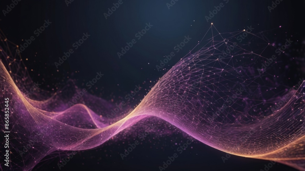 Aufkleber abstract technology full particle mesh background