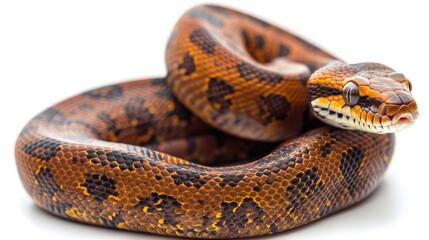 Kenyan Sand Boa in white background isolation