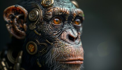 Obraz premium Cyborg Chimpanzee