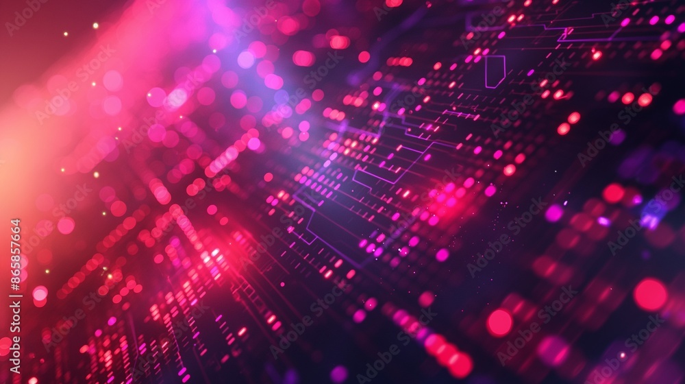 Poster the abstract background with a colorful bokeh blurred background.