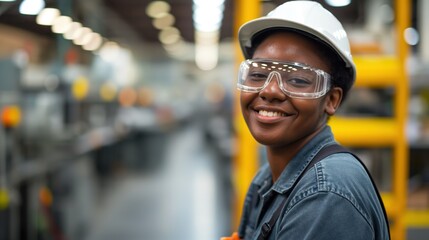 Warehouse worker in a factory 
